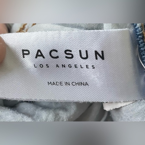 PACSUN Women Mom Jean Half Moon High Waist Jeans Size 25 Denim Blue - Picture 8 of 9